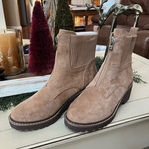 Hey Girl by Corkys Tan Suede Ankle Boots